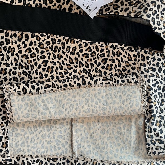 Topshop Women's Bengaline Mini Skirt in Tan Leopard Print Brown Size: 8 NWT - Picture 5 of 13